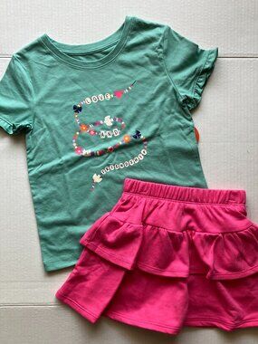 6 Girl Wonder Nation Short Sleeve T-Shirt & Skort